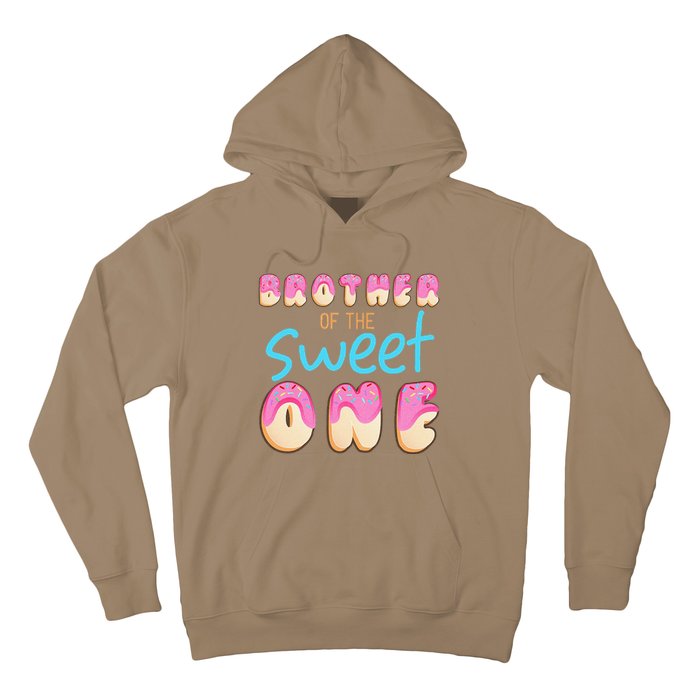 Brother Of Sweet One First Bday Party Matching Family Donut Hoodie