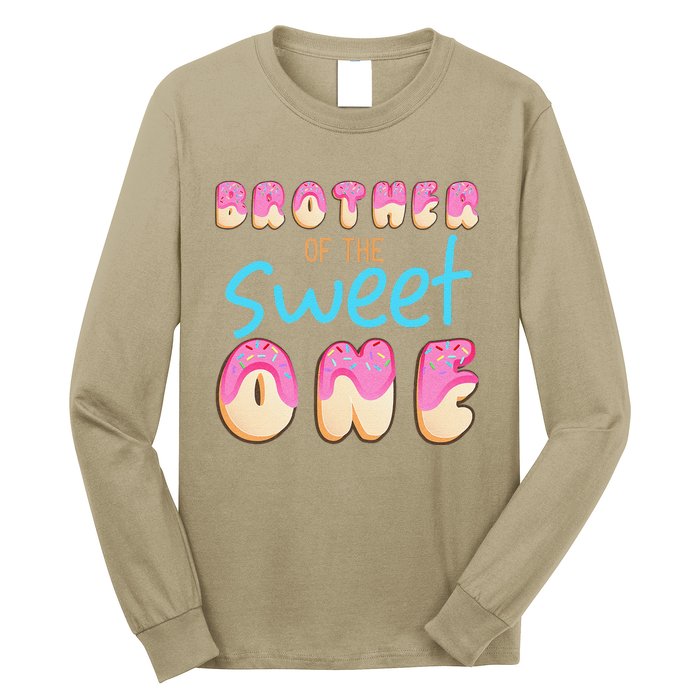 Brother Of Sweet One First Bday Party Matching Family Donut Long Sleeve Shirt