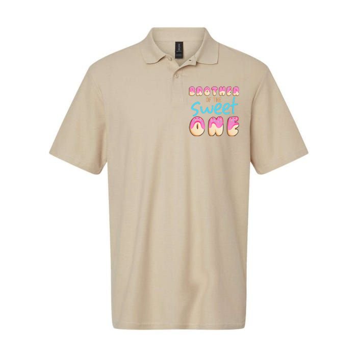 Brother Of Sweet One First Bday Party Matching Family Donut Softstyle Adult Sport Polo