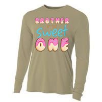 Brother Of Sweet One First Bday Party Matching Family Donut Cooling Performance Long Sleeve Crew