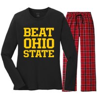 Beat O.H.I.O State Women's Long Sleeve Flannel Pajama Set 