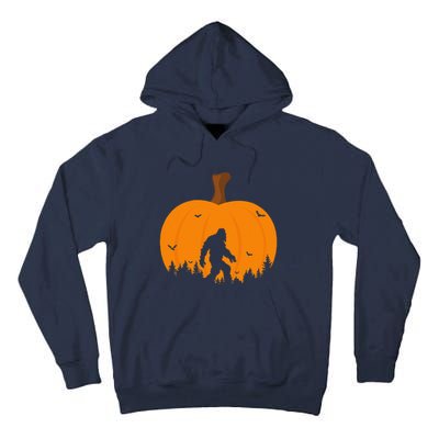 Bigfoot Or Sasquatch & Bats Halloween Pumpkin Spooky Sunset Tall Hoodie