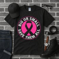 Big Or Small Save Them All Save The Tatas Tall T-Shirt