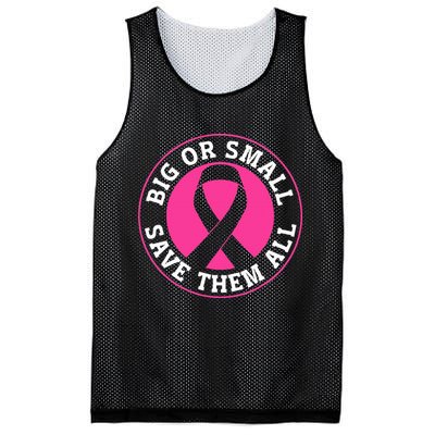 Big Or Small Save Them All Save The Tatas Mesh Reversible Basketball Jersey Tank