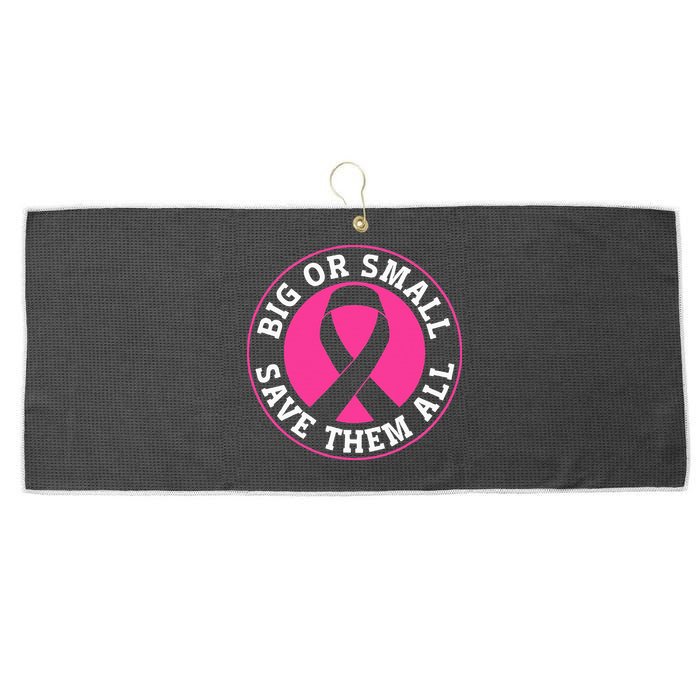 Big Or Small Save Them All Save The Tatas Large Microfiber Waffle Golf Towel