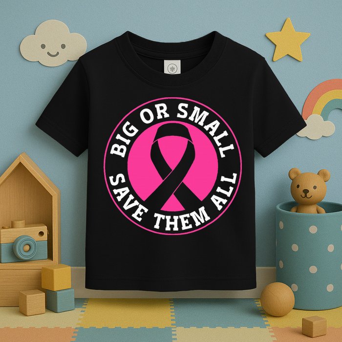 Big Or Small Save Them All Save The Tatas Toddler T-Shirt