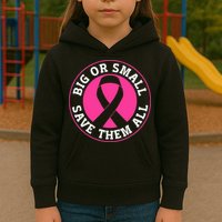 Big Or Small Save Them All Save The Tatas Kids Hoodie