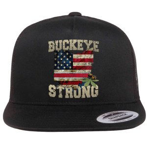 Buckeye Ohio Strong Buckeye Strong Flat Bill Trucker Hat