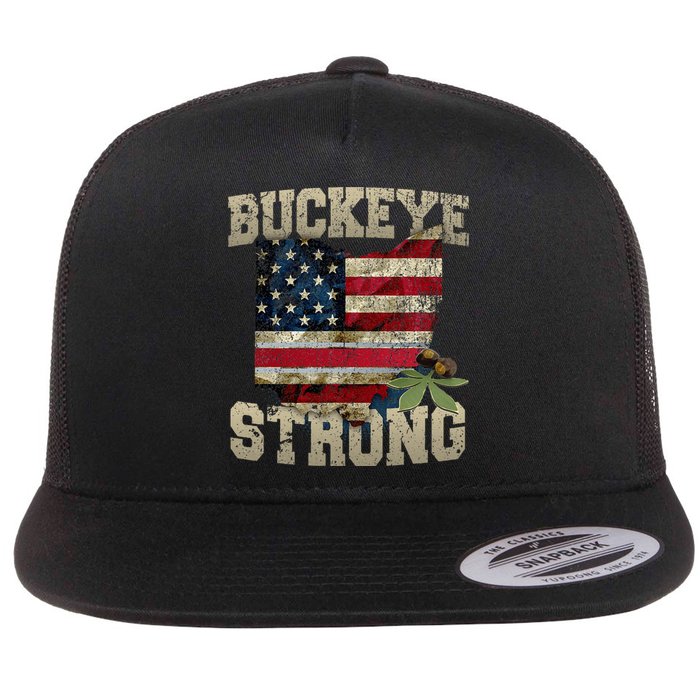 Buckeye Ohio Strong Buckeye Strong Flat Bill Trucker Hat