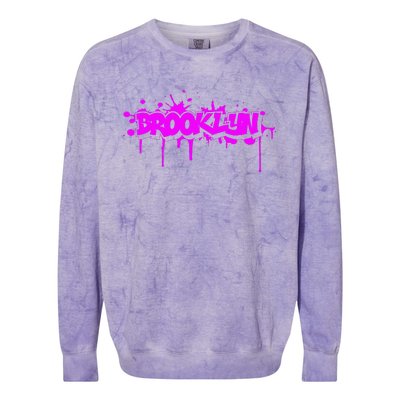 Brooklyn Old School Graffiti Colorblast Crewneck Sweatshirt