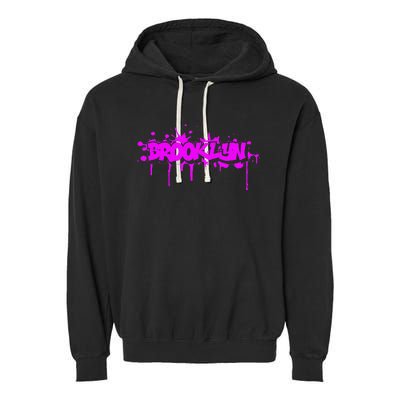 Brooklyn Old School Graffiti Garment-Dyed Fleece Hoodie