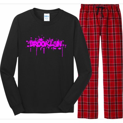 Brooklyn Old School Graffiti Long Sleeve Pajama Set