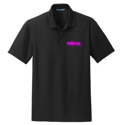 Brooklyn Old School Graffiti Dry Zone Grid Polo