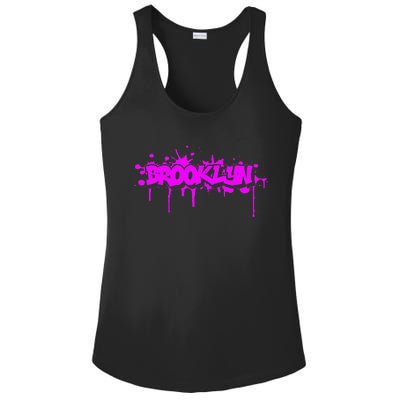 Brooklyn Old School Graffiti Ladies PosiCharge Competitor Racerback Tank