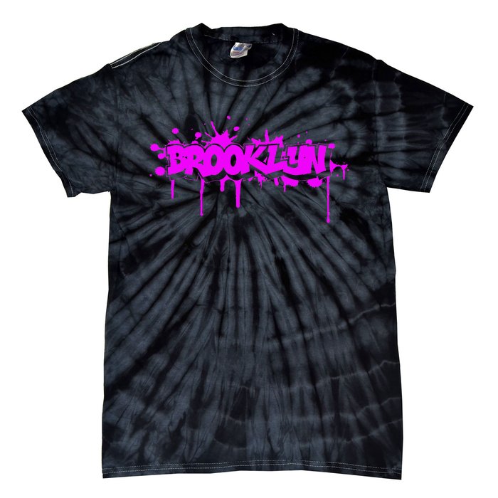 Brooklyn Old School Graffiti Tie-Dye T-Shirt