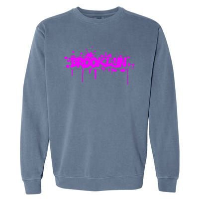 Brooklyn Old School Graffiti Garment-Dyed Sweatshirt