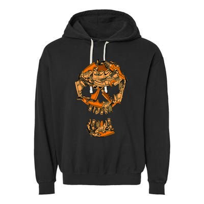 Big Ol Sneaker Head Orange Color Graphic Garment-Dyed Fleece Hoodie