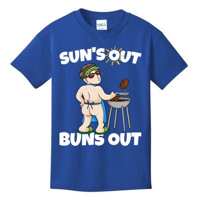 Bumps Out Summer Suns Out Bbq Grilling Spring Sun Butt Cool Gift Kids T-Shirt