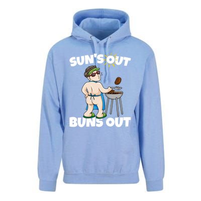 Bumps Out Summer Suns Out Bbq Grilling Spring Sun Butt Cool Gift Unisex Surf Hoodie