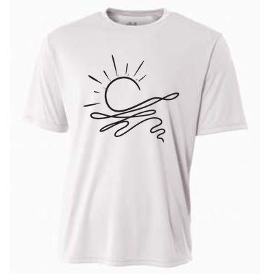 Boho Ocean Sun Nature Cooling Performance Crew T-Shirt