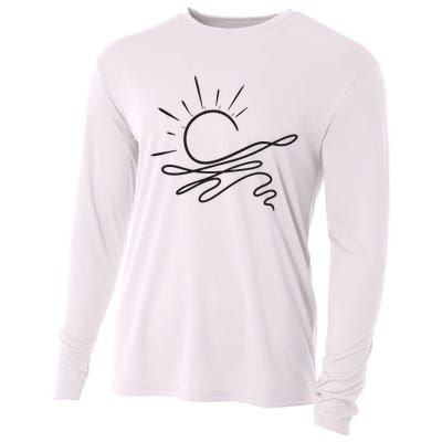 Boho Ocean Sun Nature Cooling Performance Long Sleeve Crew