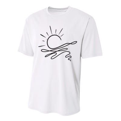 Boho Ocean Sun Nature Performance Sprint T-Shirt