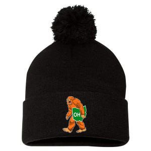 Bigfoot Ohio Sasquatch State Pom Pom 12in Knit Beanie