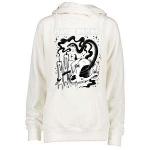 B.A.D O.M.E.N.S Snake And Skull Womens Funnel Neck Pullover Hood