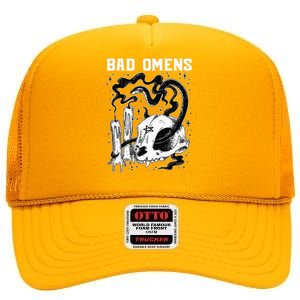 B.A.D O.M.E.N.S Snake And Skull High Crown Mesh Back Trucker Hat