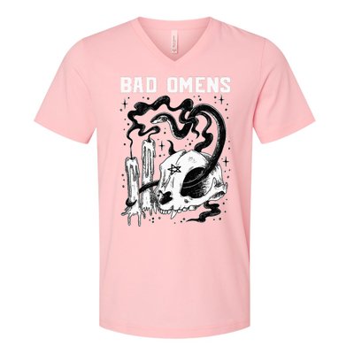 B.A.D O.M.E.N.S Snake And Skull V-Neck T-Shirt