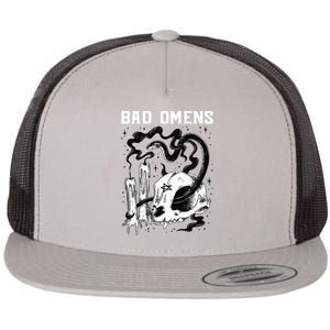 B.A.D O.M.E.N.S Snake And Skull Flat Bill Trucker Hat