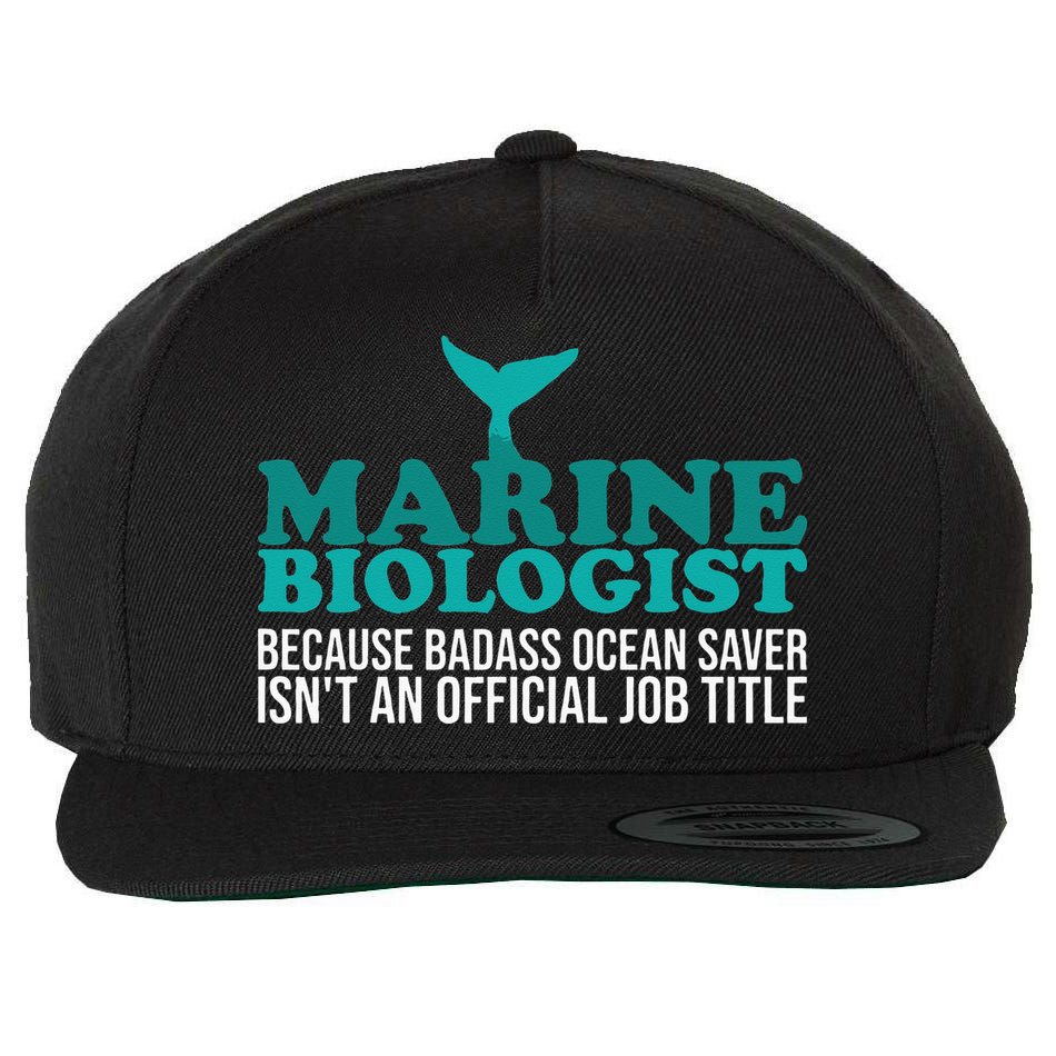 Badass Ocean Saver Future Marine Biologist Wool Snapback Cap