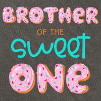 Brother of Sweet One First Birthday Matching Family Donut Cotton Canvas Backpack