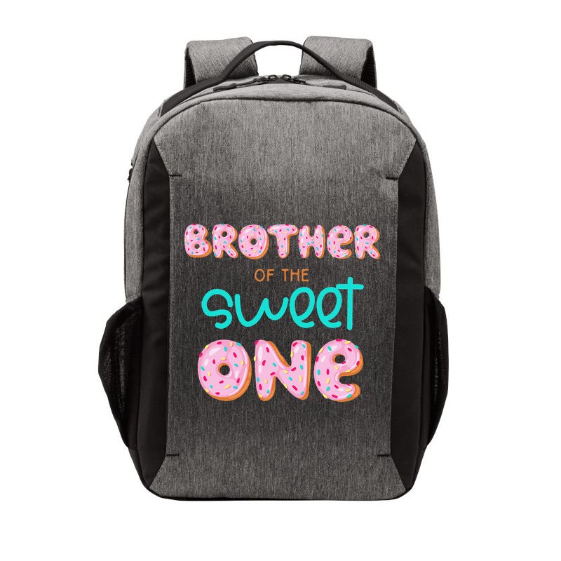 Brother of Sweet One First Birthday Matching Family Donut Vector Backpack