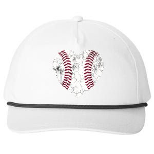 Baseball Or Softball Heart Love Teen Snapback Five-Panel Rope Hat