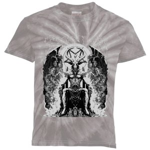 Baphomet Occult Satan Goat Head Tarot Card Unholy Horror Kids Tie-Dye T-Shirt