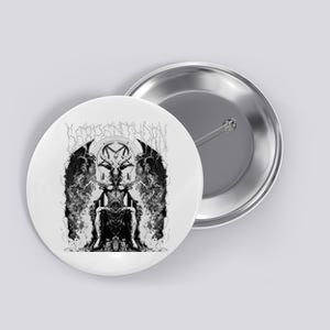 Baphomet Occult Satan Goat Head Tarot Card Unholy Horror Button