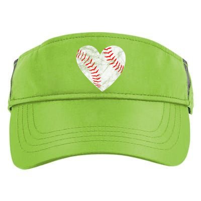 Baseball Or Softball Heart Love Adult Drive Performance Visor