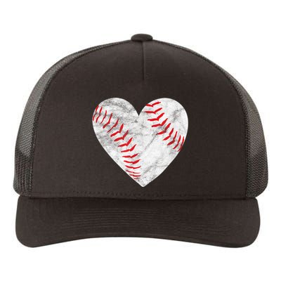 Baseball Or Softball Heart Love Yupoong Adult 5-Panel Trucker Hat