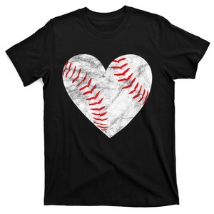 Baseball Or Softball Heart Love T-Shirt