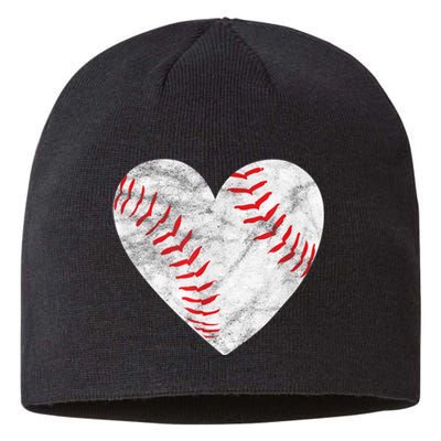 Baseball Or Softball Heart Love Sustainable Beanie