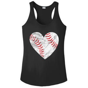 Baseball Or Softball Heart Love Ladies PosiCharge Competitor Racerback Tank