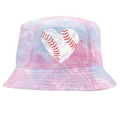 Baseball Or Softball Heart Love Tie-Dyed Bucket Hat