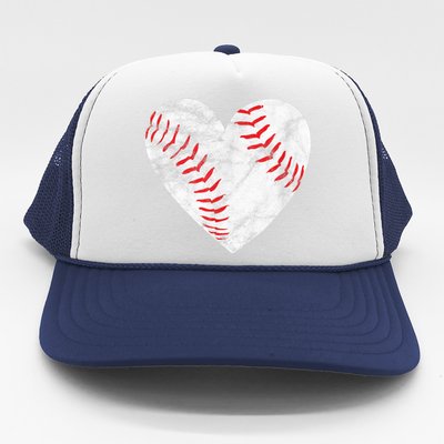 Baseball Or Softball Heart Love Trucker Hat