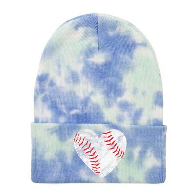 Baseball Or Softball Heart Love Tie Dye 12in Knit Beanie