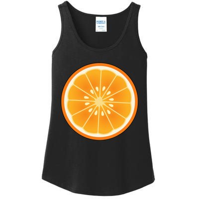 Big Orange Sliced Costume Cute Easy Fruit Halloween Gift Ladies Essential Tank