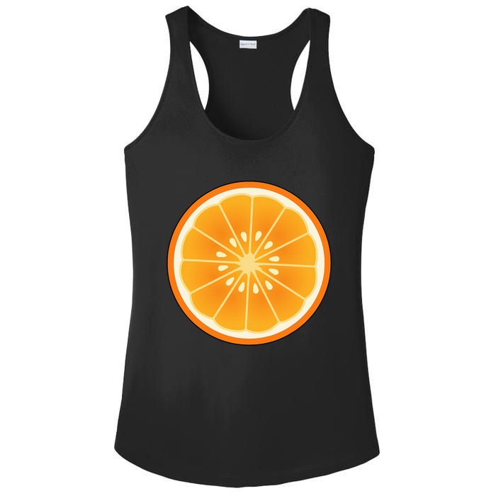 Big Orange Sliced Costume Cute Easy Fruit Halloween Gift Ladies PosiCharge Competitor Racerback Tank