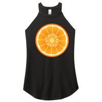 Big Orange Sliced Costume Cute Easy Fruit Halloween Gift Women’s Perfect Tri Rocker Tank