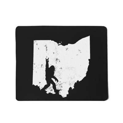 Bigfoot Ohio S.T.A.T.E Map Sasquatch Mousepad