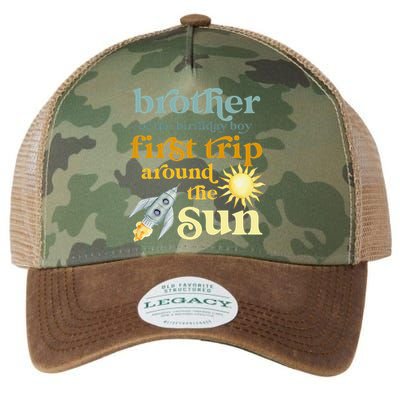 Brother Outer Space 1st Birthday First Trip Around The Sun Legacy Tie Dye Trucker Hat